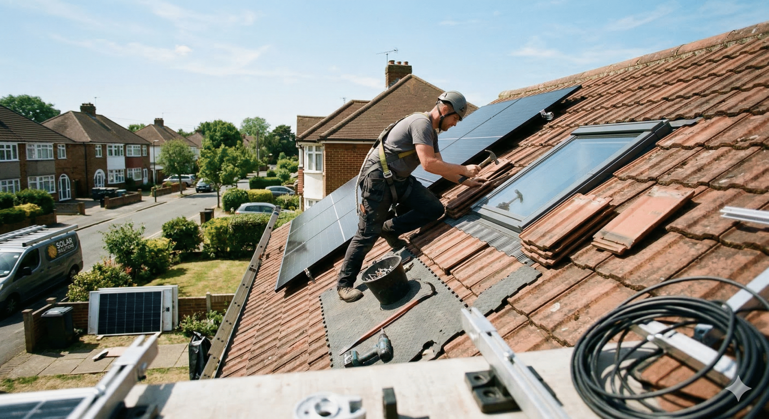 Installation panneaux solaires sur maison